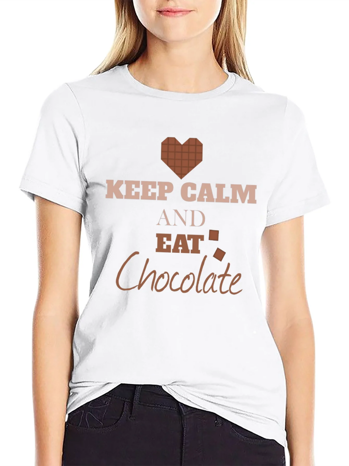 Keep Calm and Eat Chocolate Graphic Tee product image 5