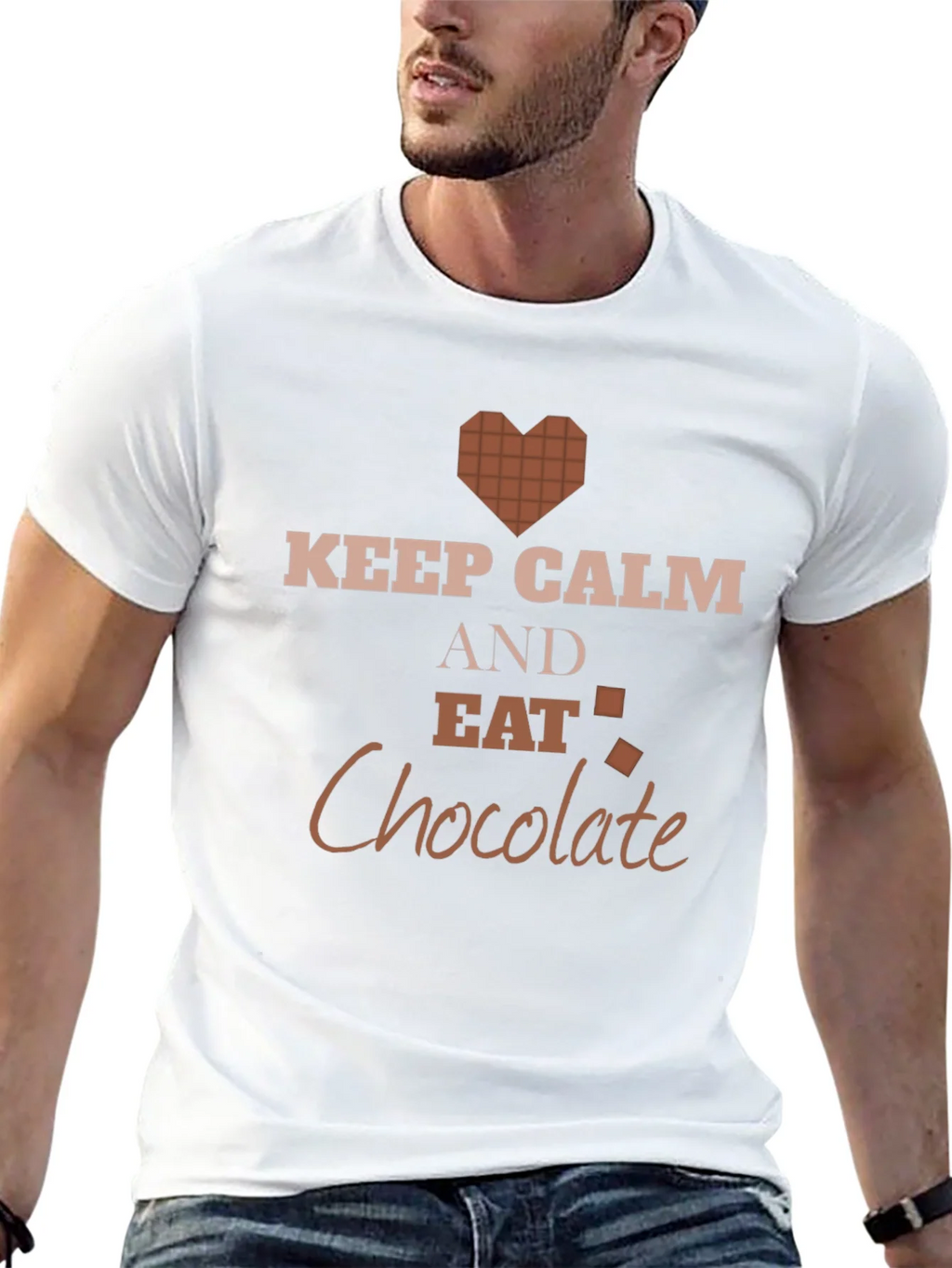 Keep Calm and Eat Chocolate Graphic Tee product image 9