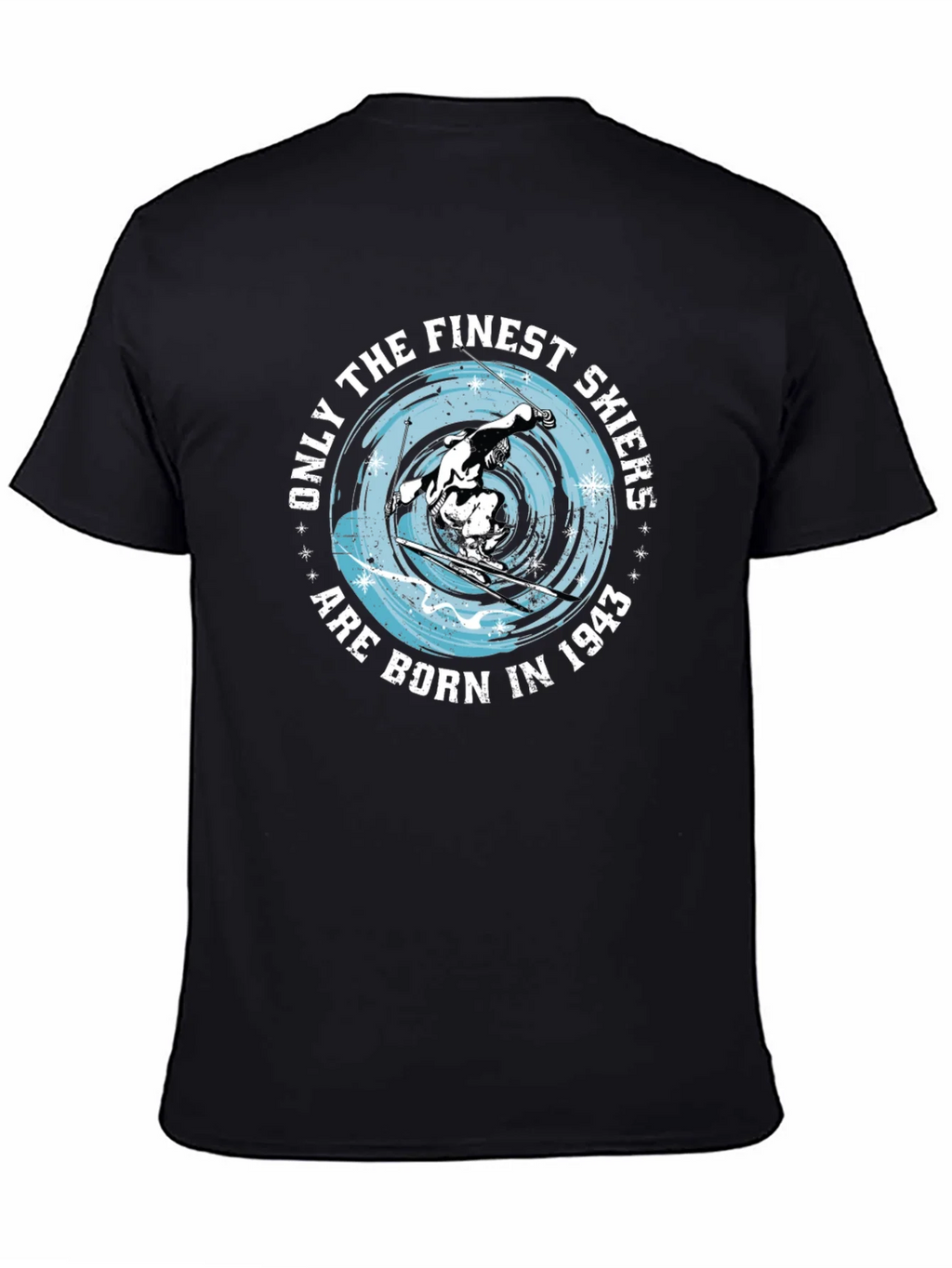 Finest Skiers Born in 1943 Black T-Shirt product image 4