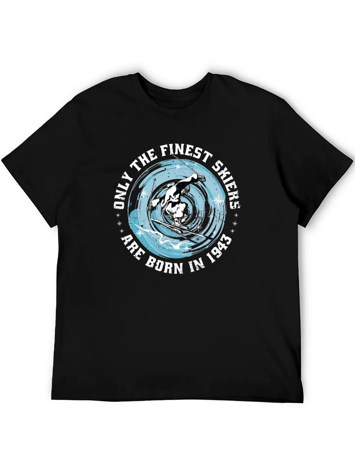 Finest Skiers Born in 1943 Black T-Shirt product image 5