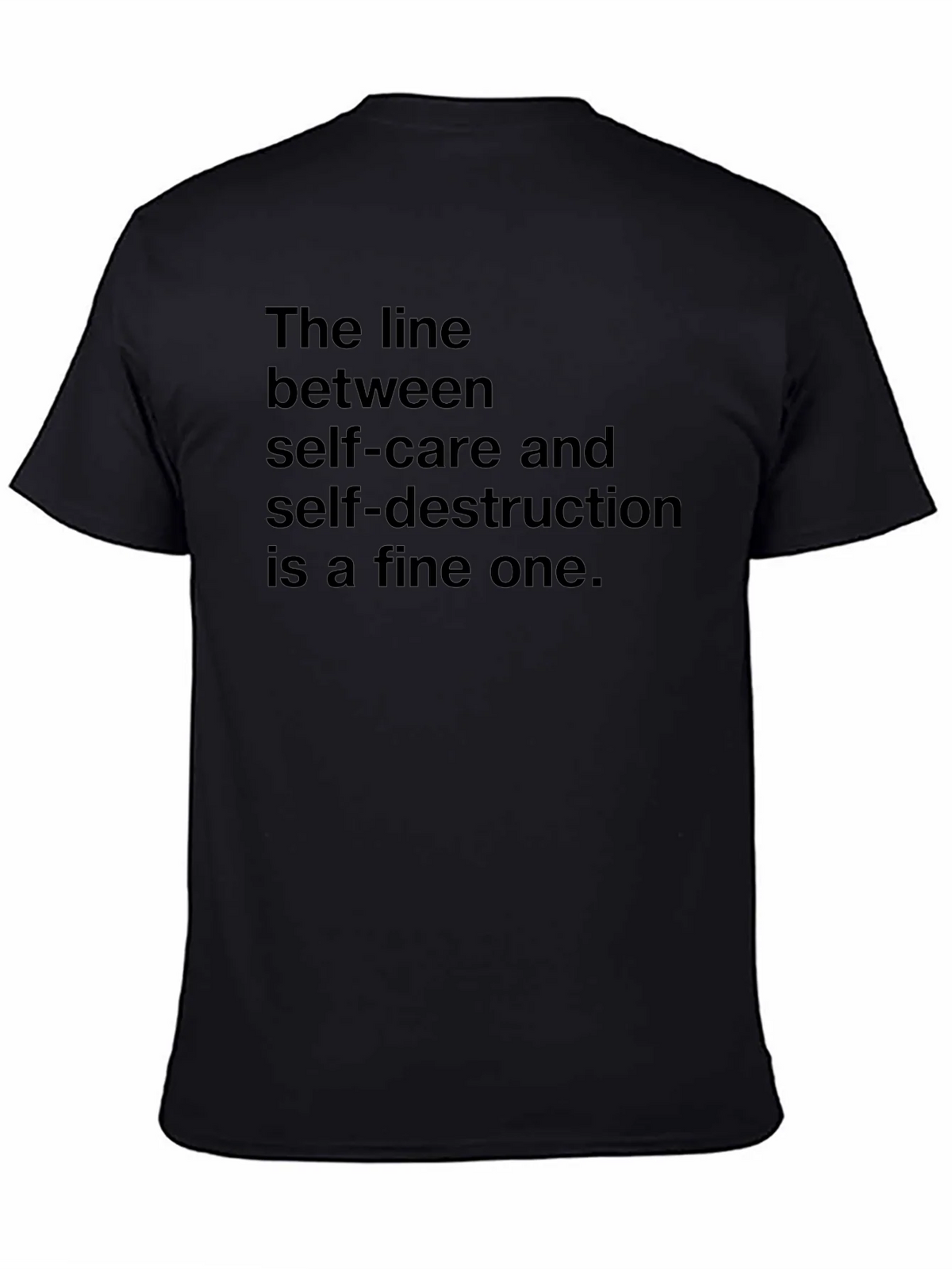 The Line Between Self-Care T-Shirt - Dark Humor Tee product image 4