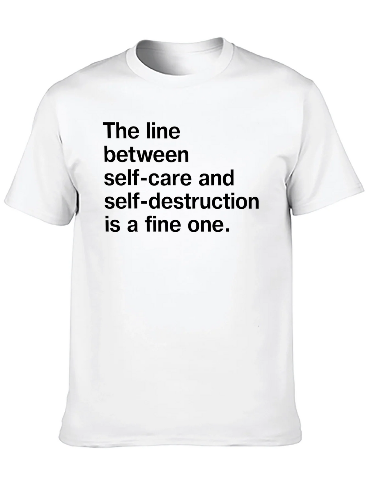 The Line Between Self-Care T-Shirt - Dark Humor Tee product image 9