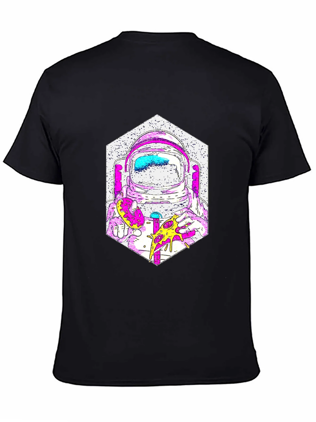 Astronaut Pizza Graphic T-Shirt - Cool Space Tee product image 4