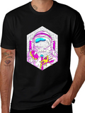 Astronaut Pizza Graphic T-Shirt - Cool Space Tee product image 1