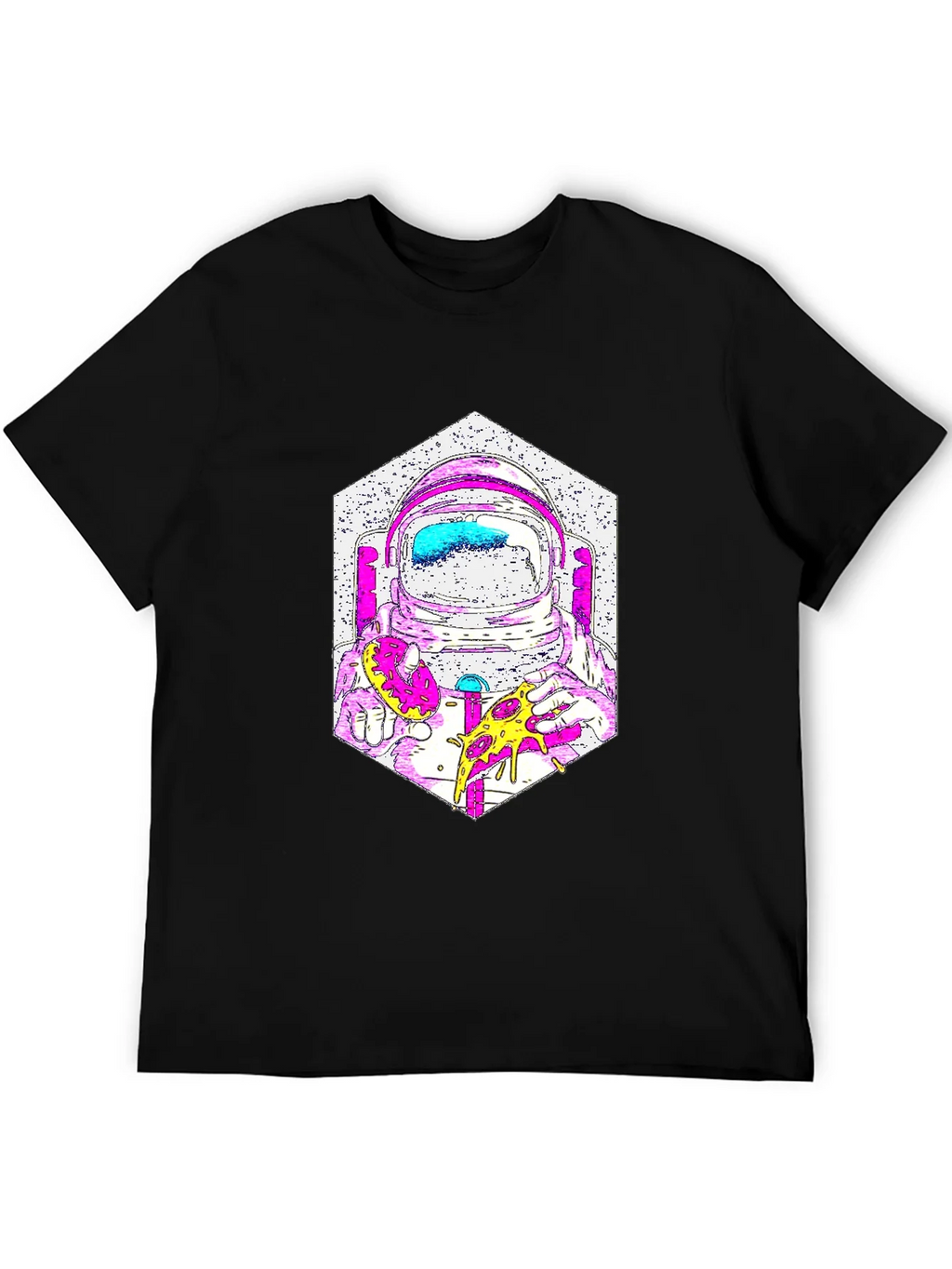 Astronaut Pizza Graphic T-Shirt - Cool Space Tee product image 5
