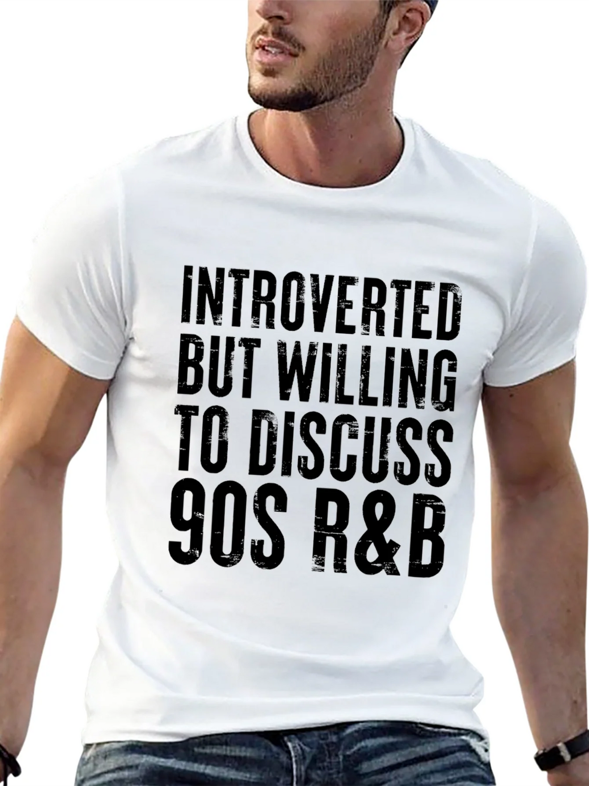 Introverted 90s R&B T-Shirt - Black product image 11