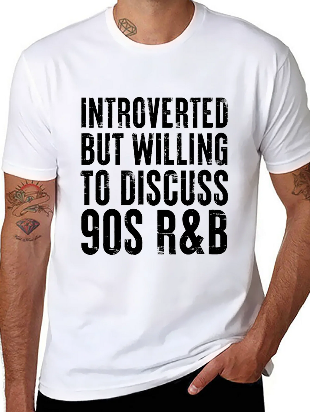 Introverted 90s R&B T-Shirt - Black product image 6