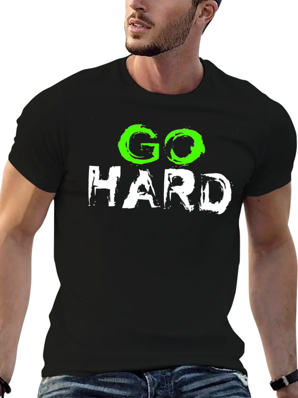 Go Hard Black Graphic T-Shirt product image 6