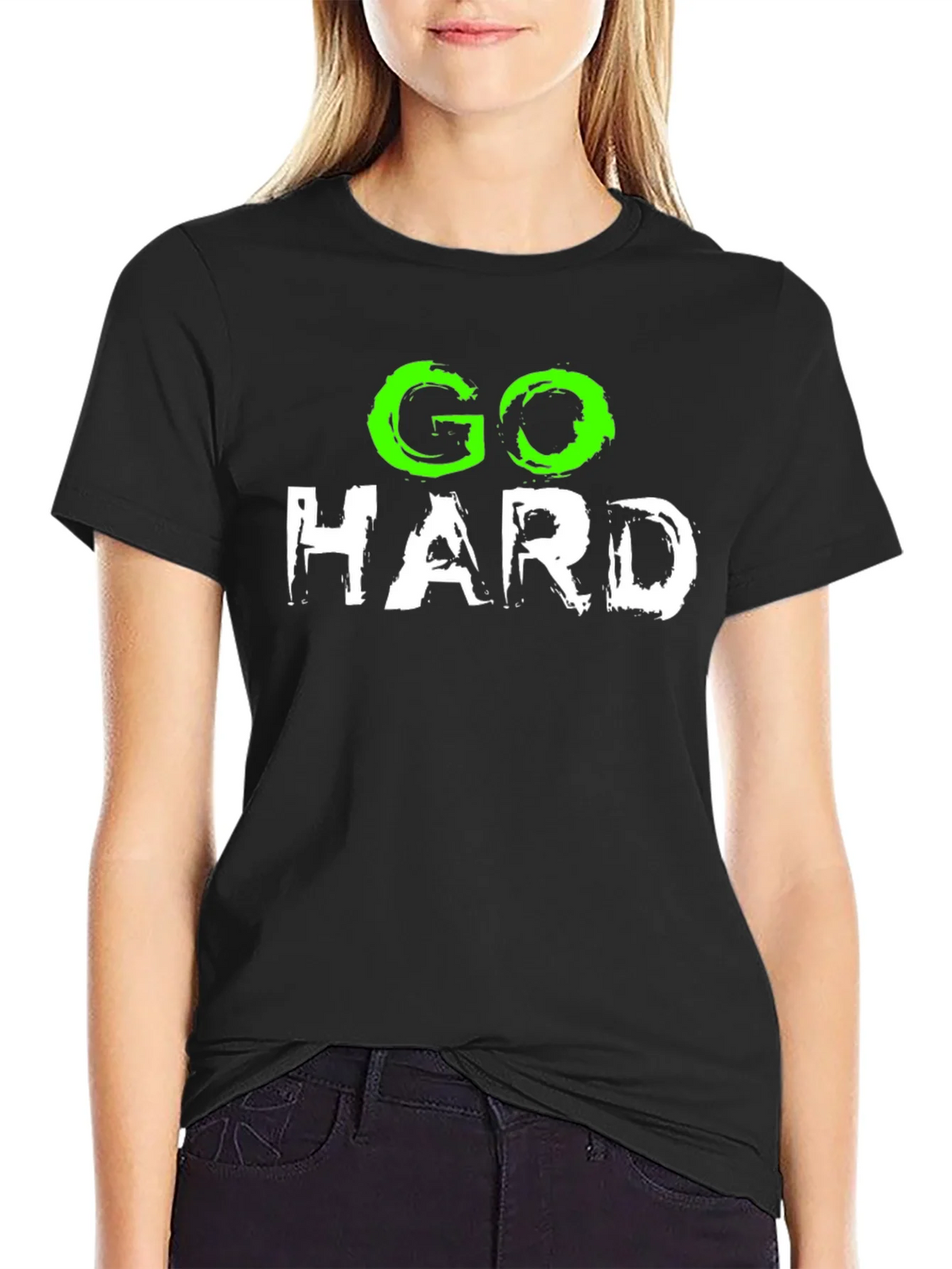 Go Hard Black Graphic T-Shirt product image 2
