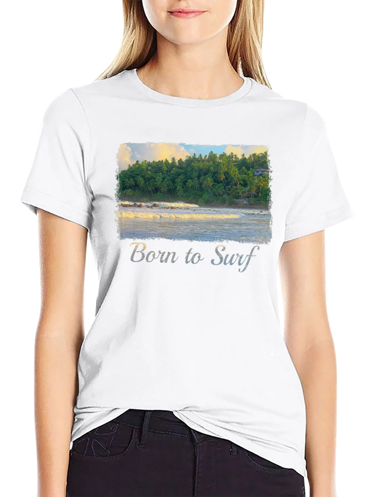 Born to Surf T-Shirt - Tropical Beach Design product image 8