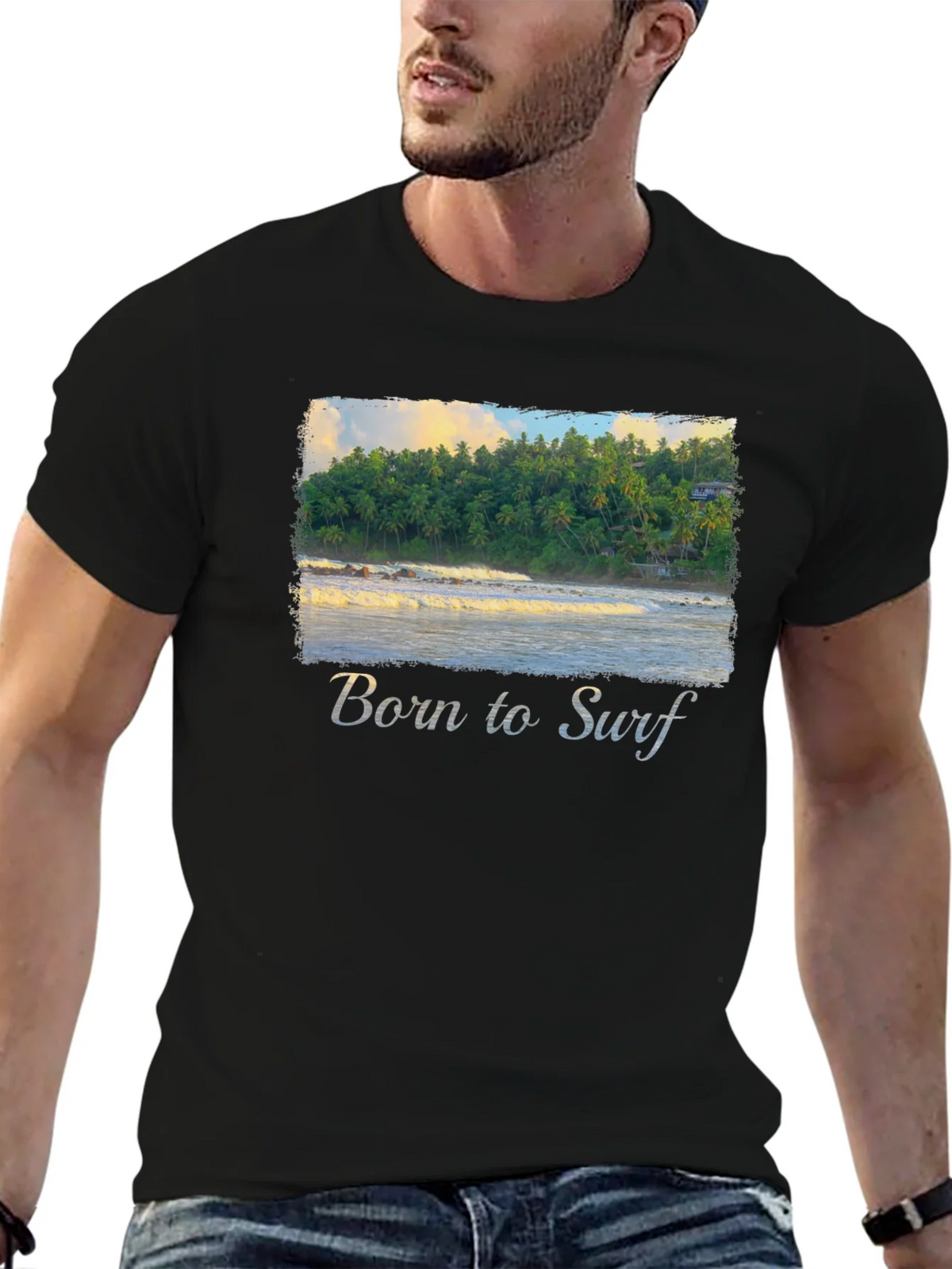 Born to Surf T-Shirt - Tropical Beach Design product image 6
