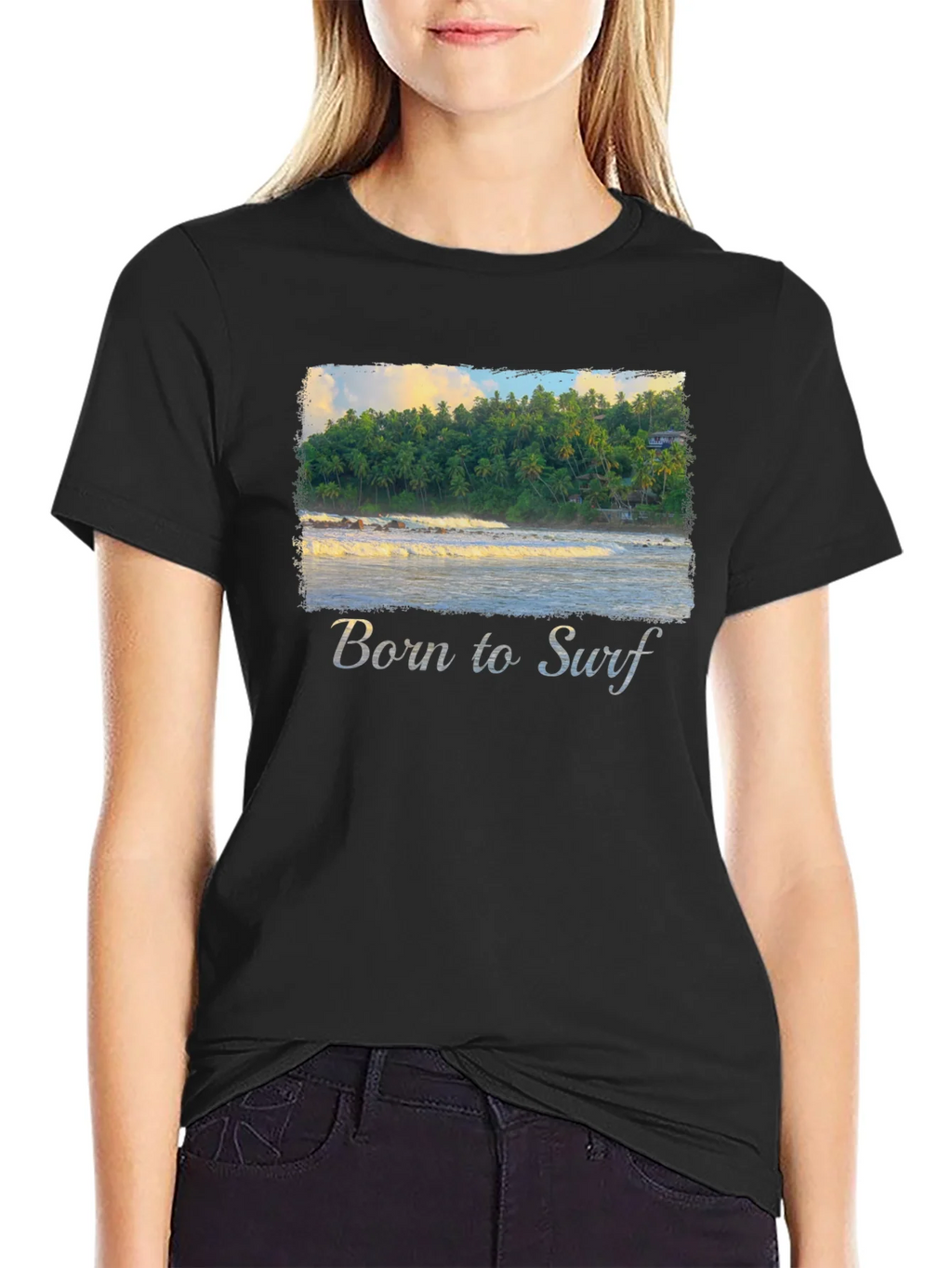 Born to Surf T-Shirt - Tropical Beach Design product image 2