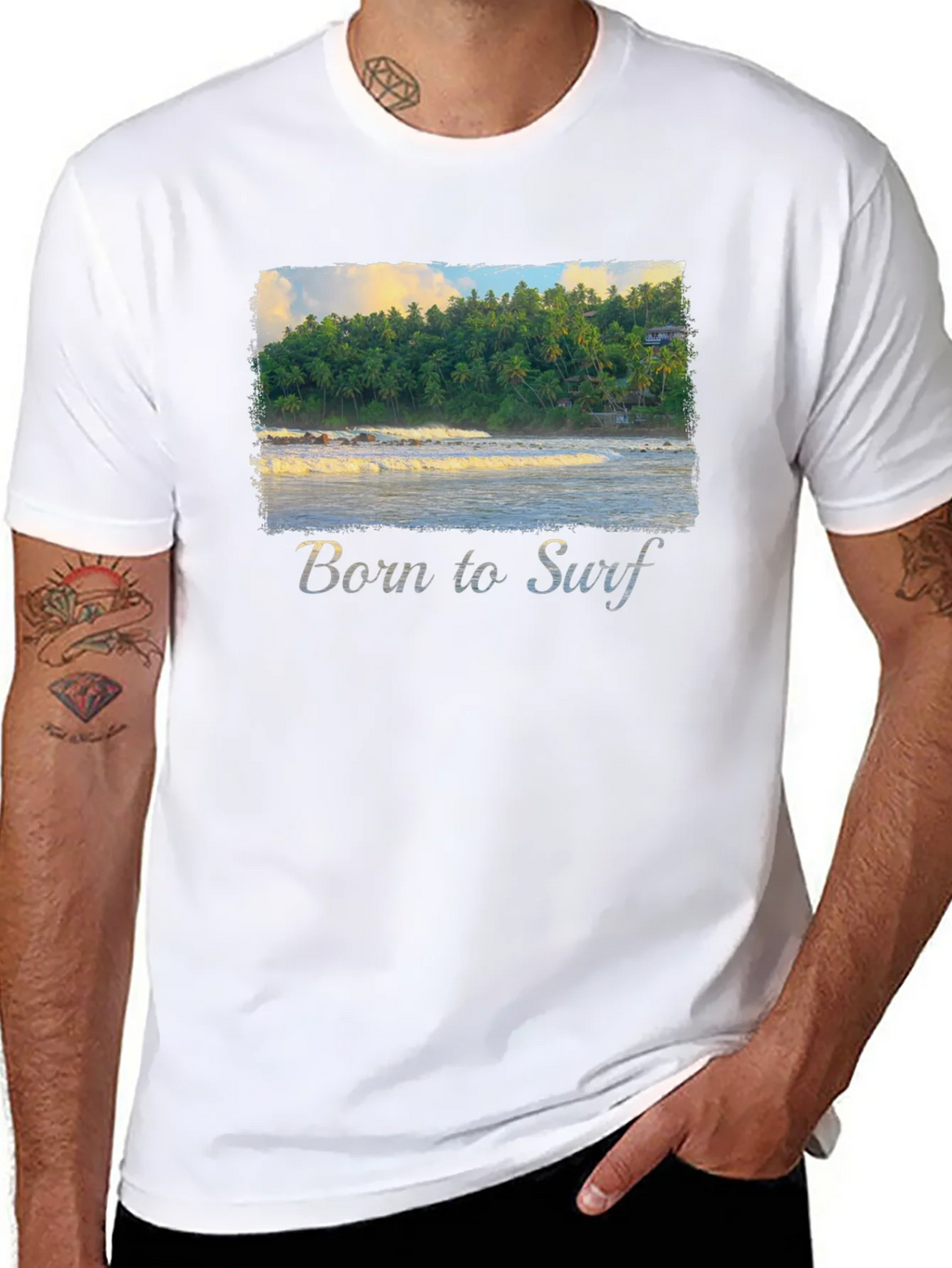 Born to Surf T-Shirt - Tropical Beach Design product image 7