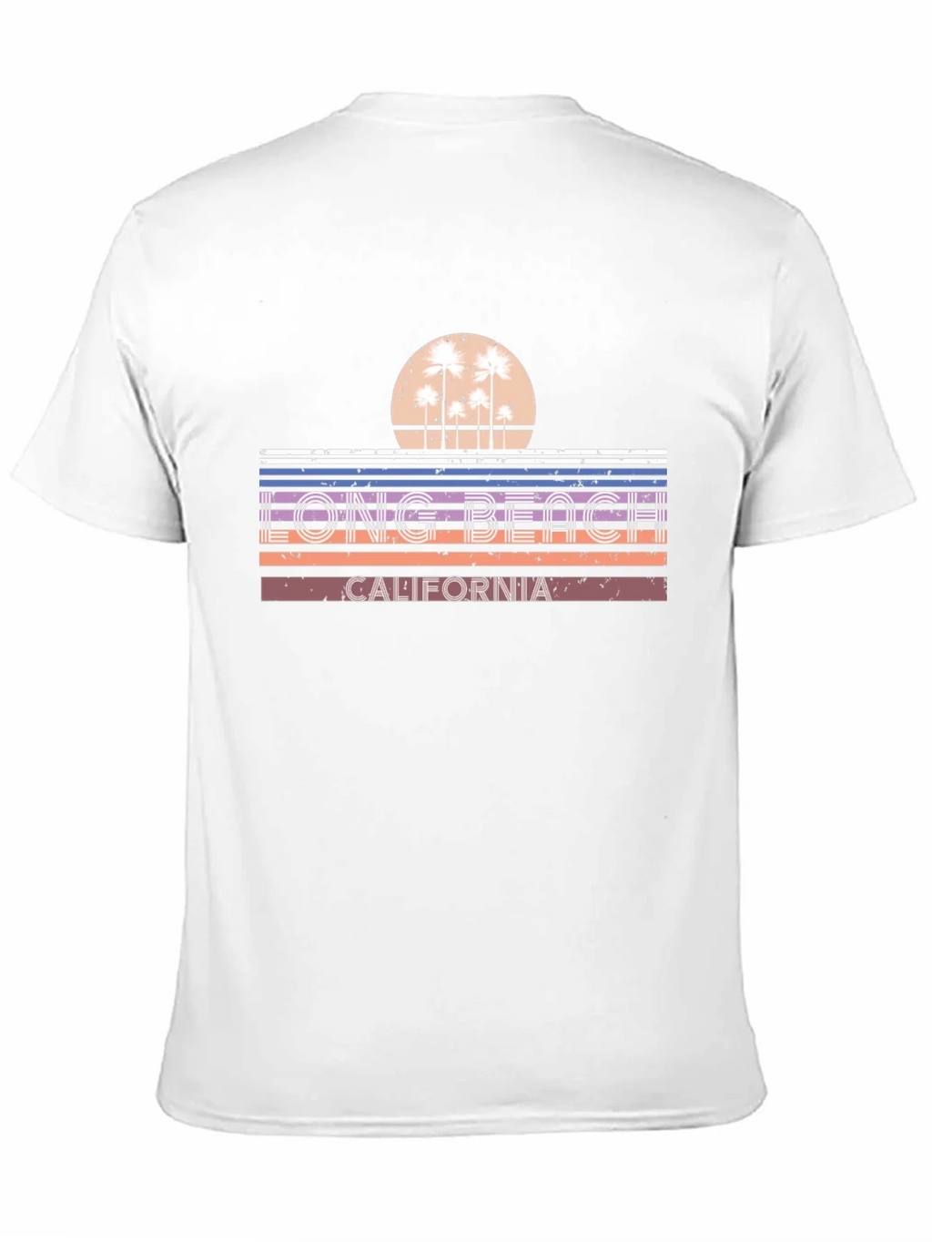 Long Beach California Retro Sunset T-Shirt product image 8