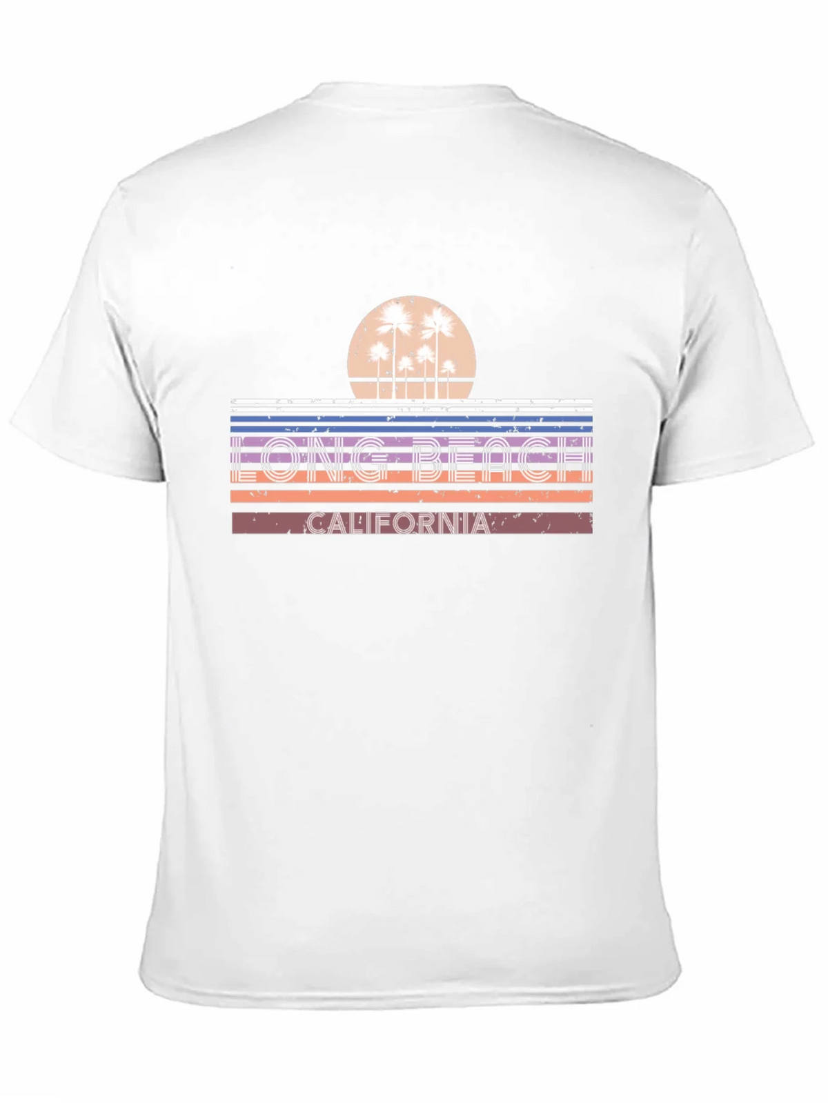 Long Beach California Retro Sunset T-Shirt product image 8