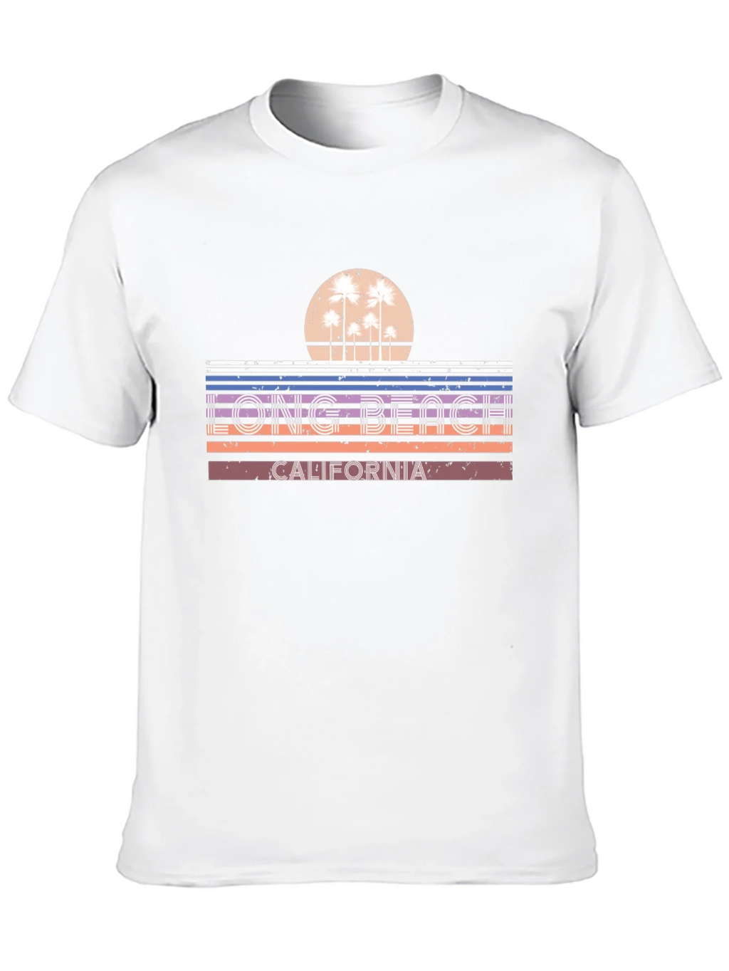 Long Beach California Retro Sunset T-Shirt product image 7