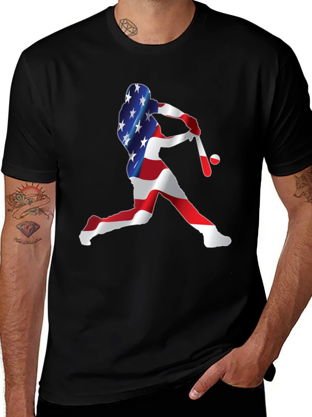 USA Baseball Player Graphic Tee product image 1