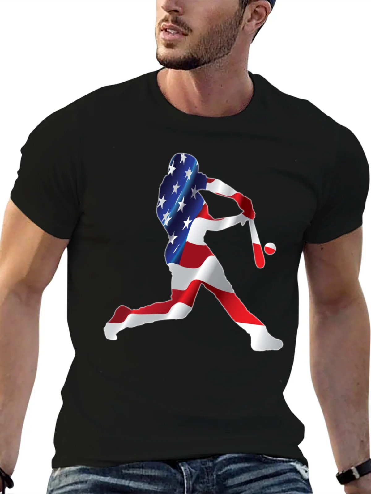 USA Baseball Player Graphic Tee product image 6
