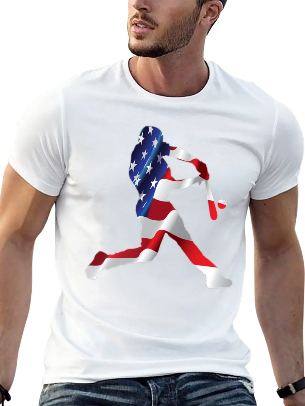 USA Baseball Player Graphic Tee product image 12