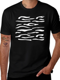 Abstract Stripe Pattern Graphic Tee product image 1