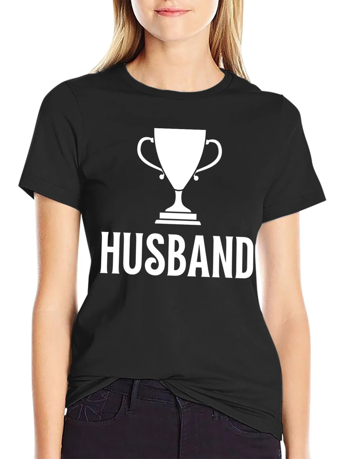Husband Trophy Graphic T-Shirt - Black product image 2