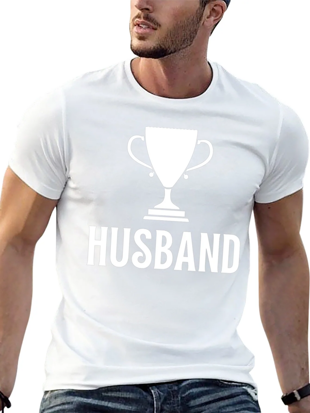 Husband Trophy Graphic T-Shirt - Black product image 12