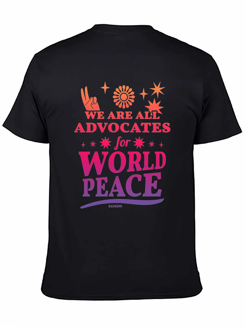 Advocates for World Peace Graphic Tee - Black product image 4