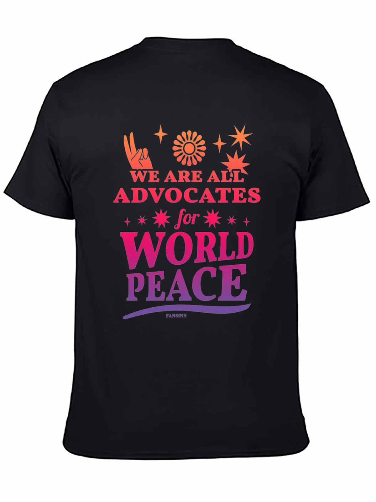 Advocates for World Peace Graphic Tee - Black product image 4