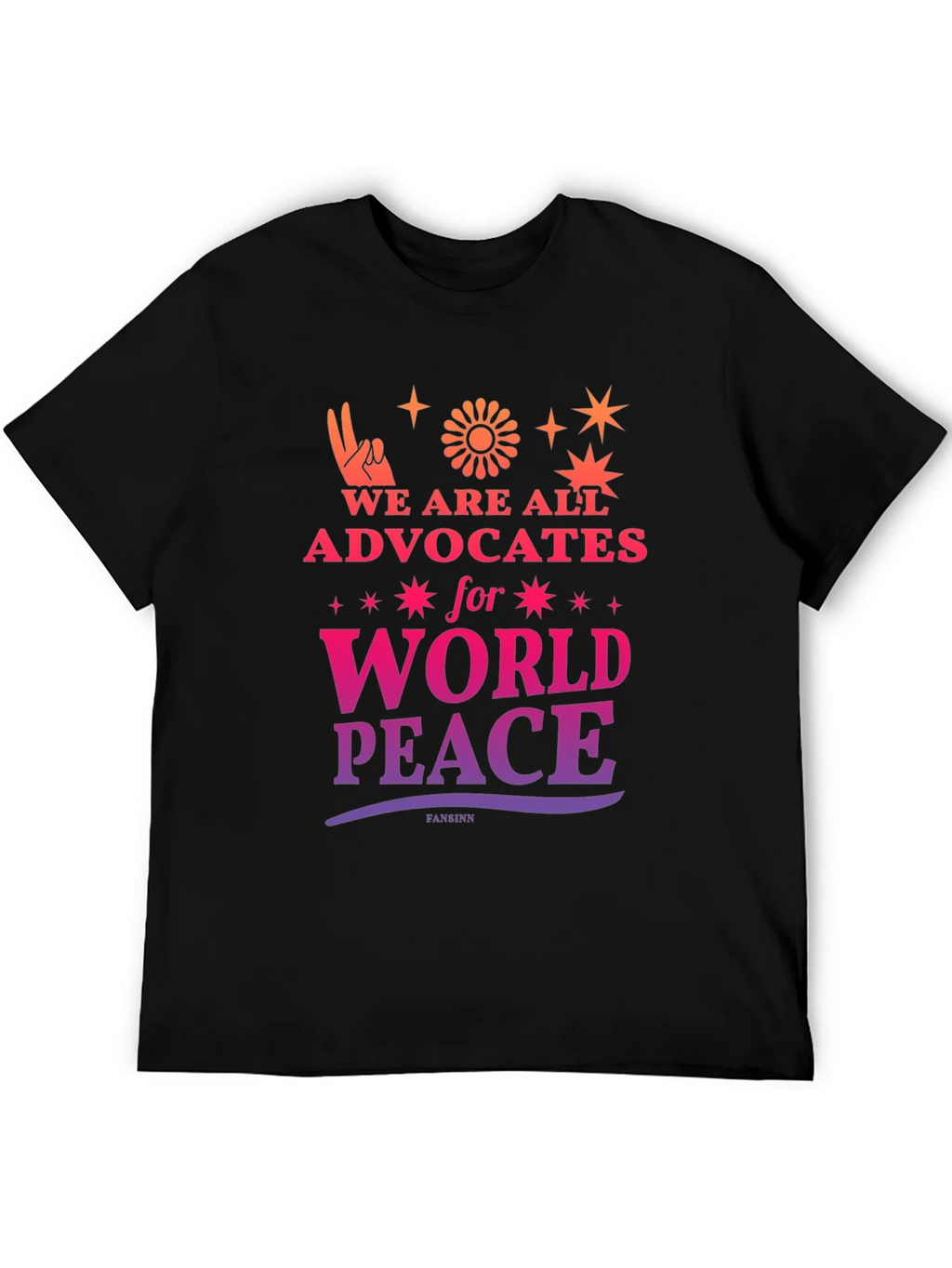 Advocates for World Peace Graphic Tee - Black product image 5
