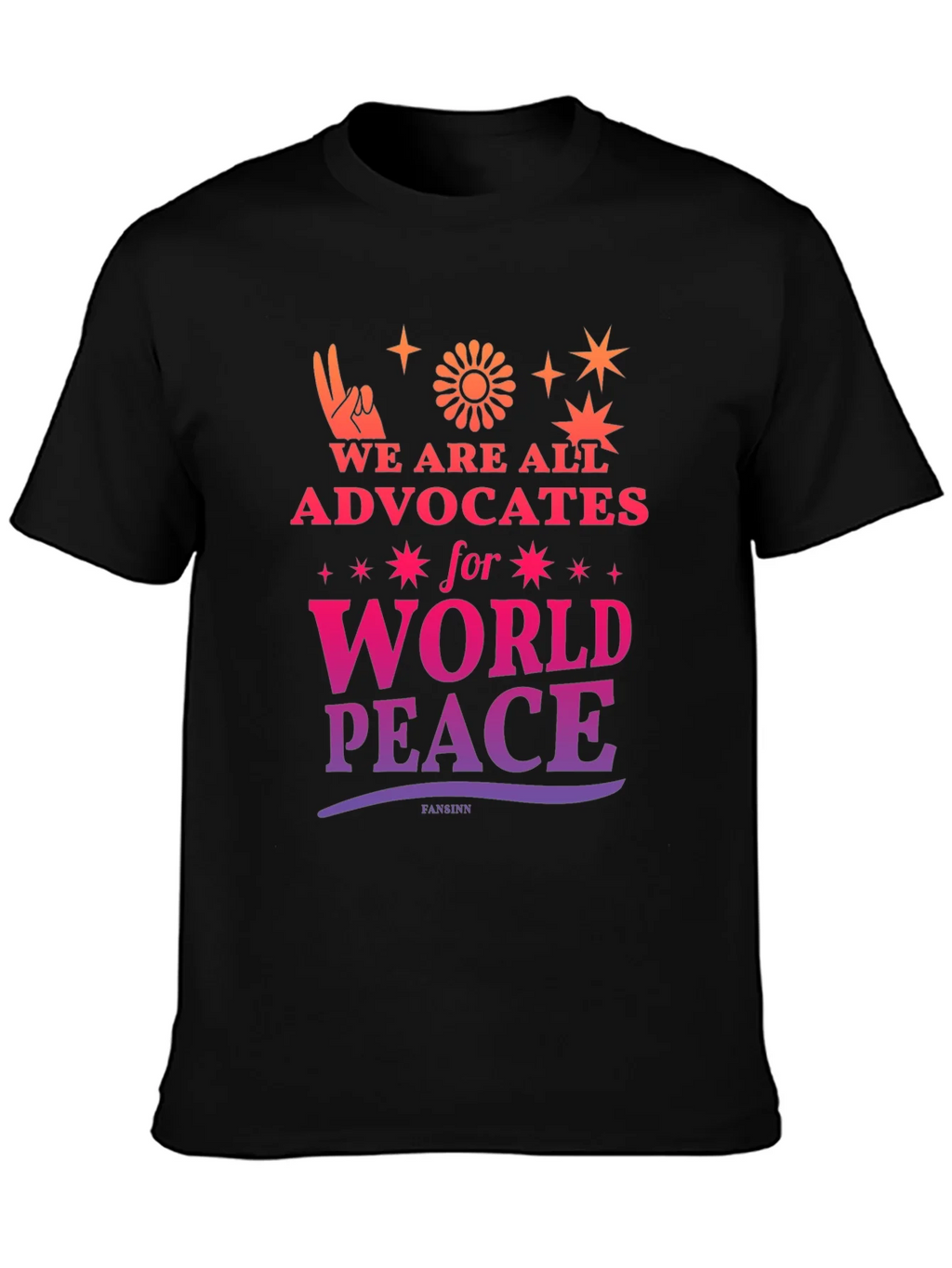 Advocates for World Peace Graphic Tee - Black product image 3