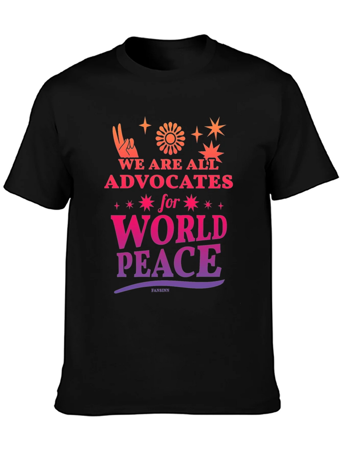 Advocates for World Peace Graphic Tee - Black product image 3