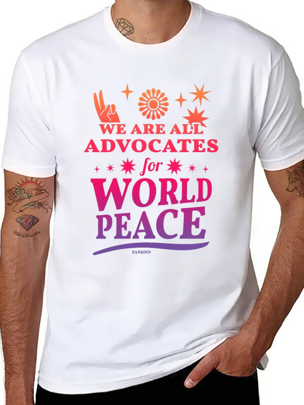 Advocates for World Peace Graphic Tee - Black product image 7