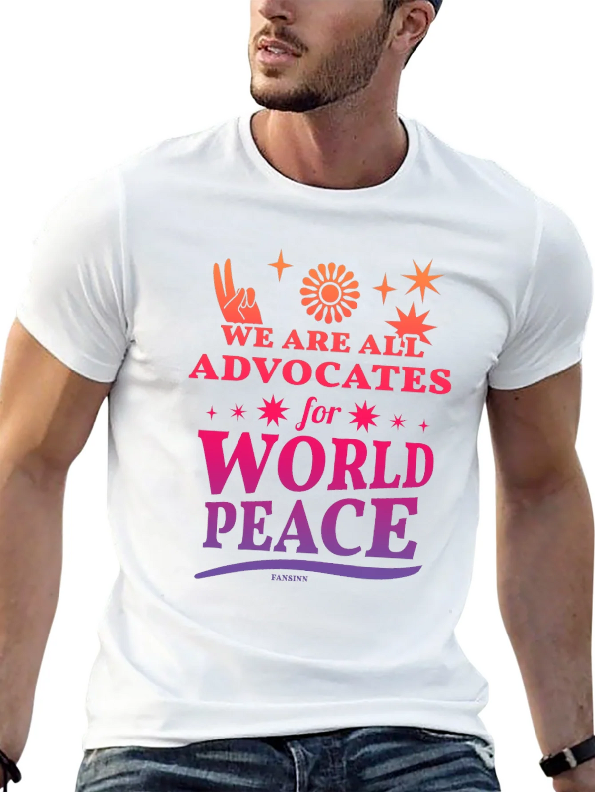 Advocates for World Peace Graphic Tee - Black product image 12