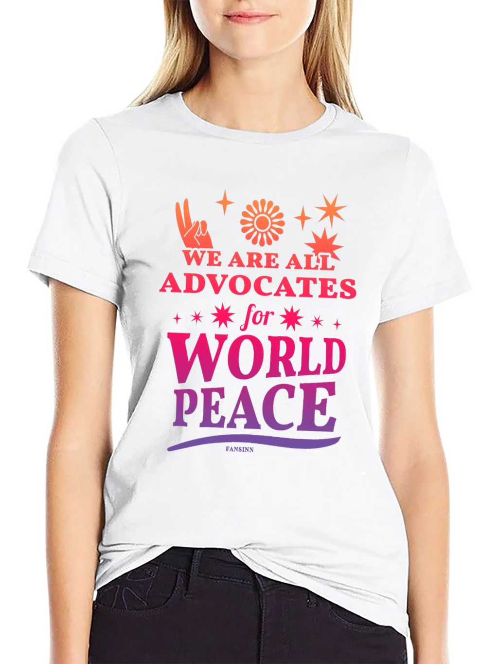Advocates for World Peace Graphic Tee - Black product image 8