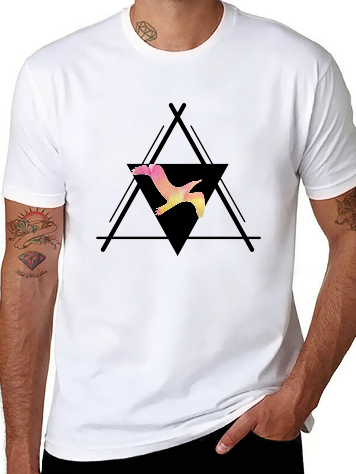 Bird Graphic Black T-Shirt product image 7