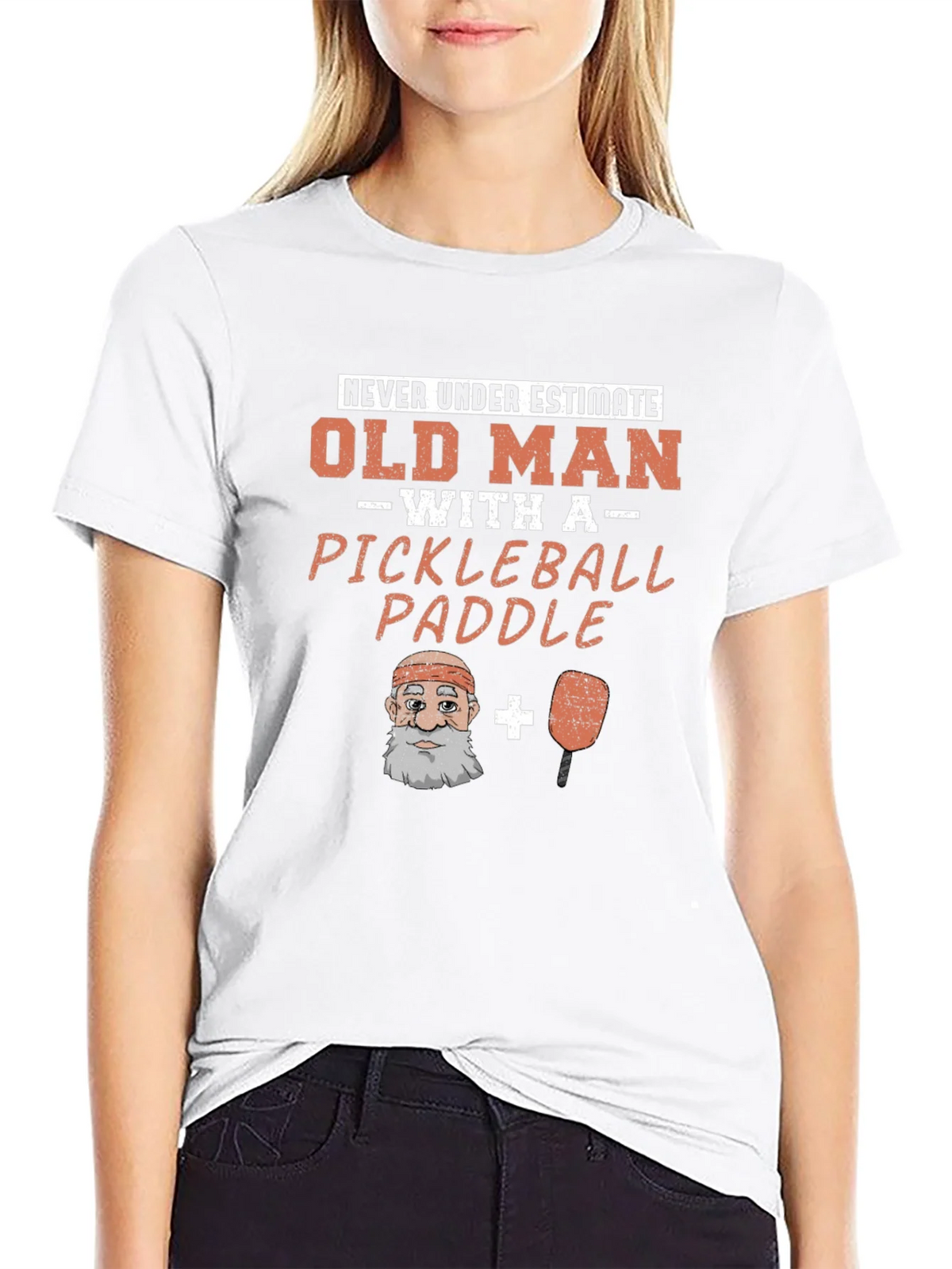 Old Man Pickleball Paddle Funny Graphic Tee product image 7