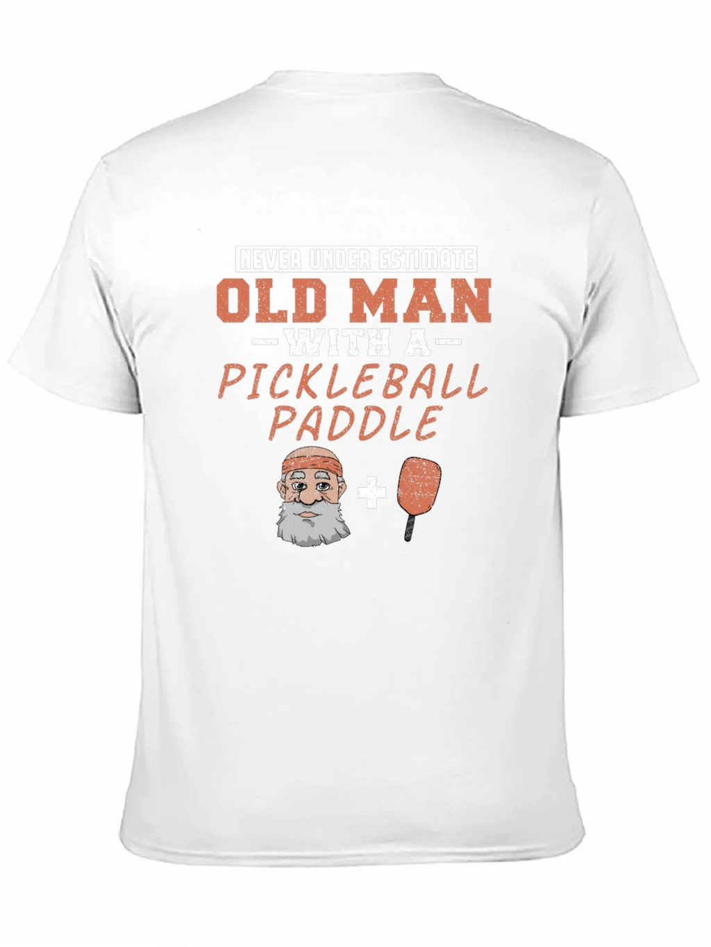 Old Man Pickleball Paddle Funny Graphic Tee product image 9