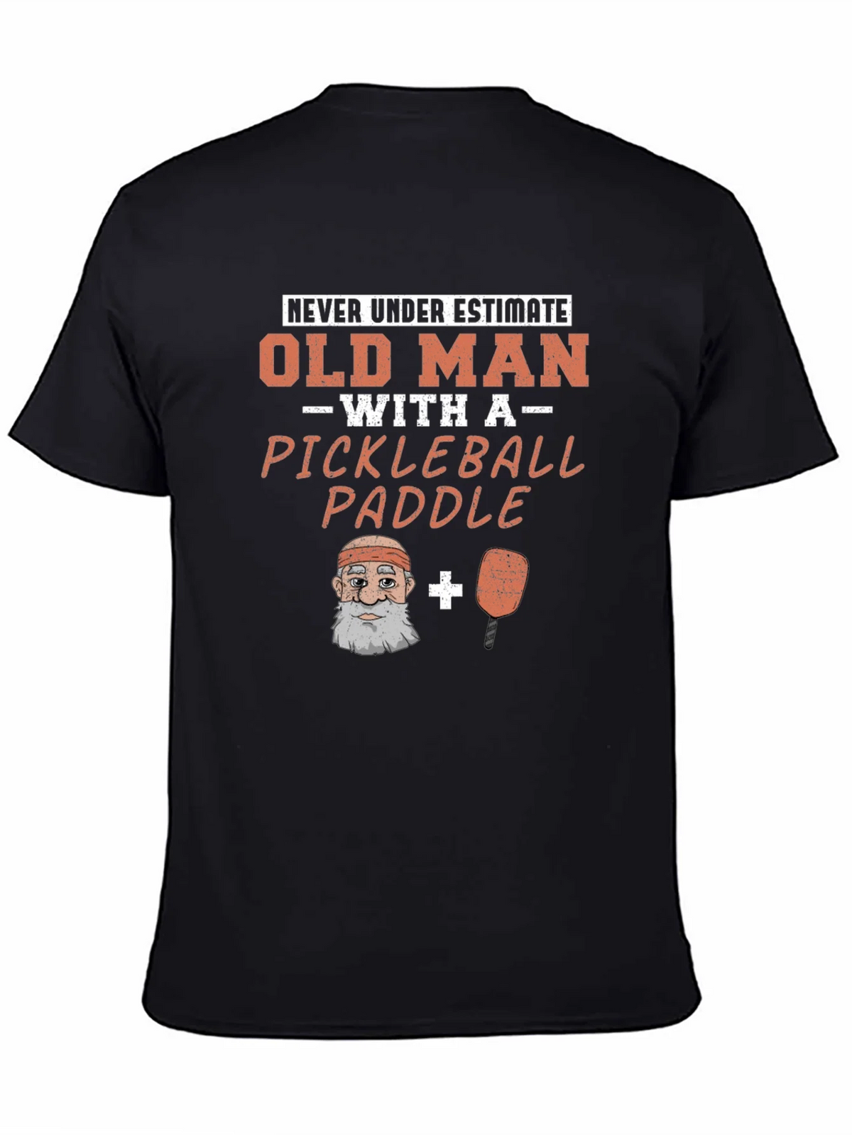 Old Man Pickleball Paddle Funny Graphic Tee product image 3