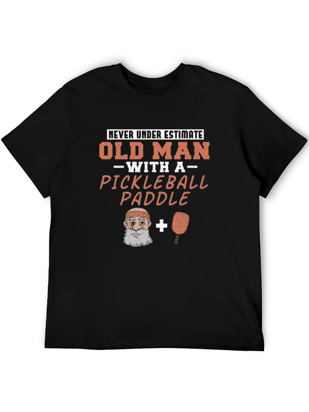 Old Man Pickleball Paddle Funny Graphic Tee product image 4