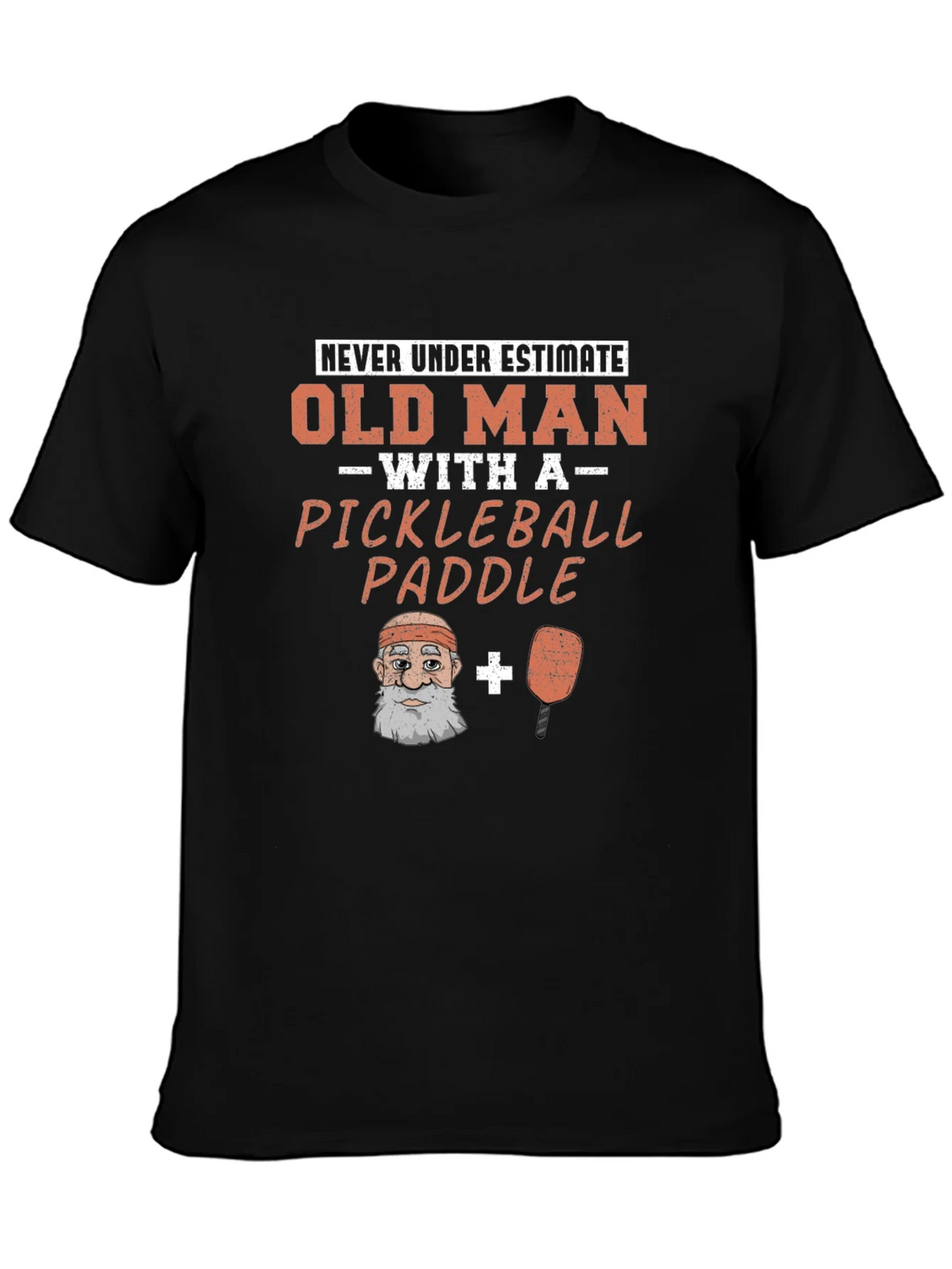Old Man Pickleball Paddle Funny Graphic Tee product image 2