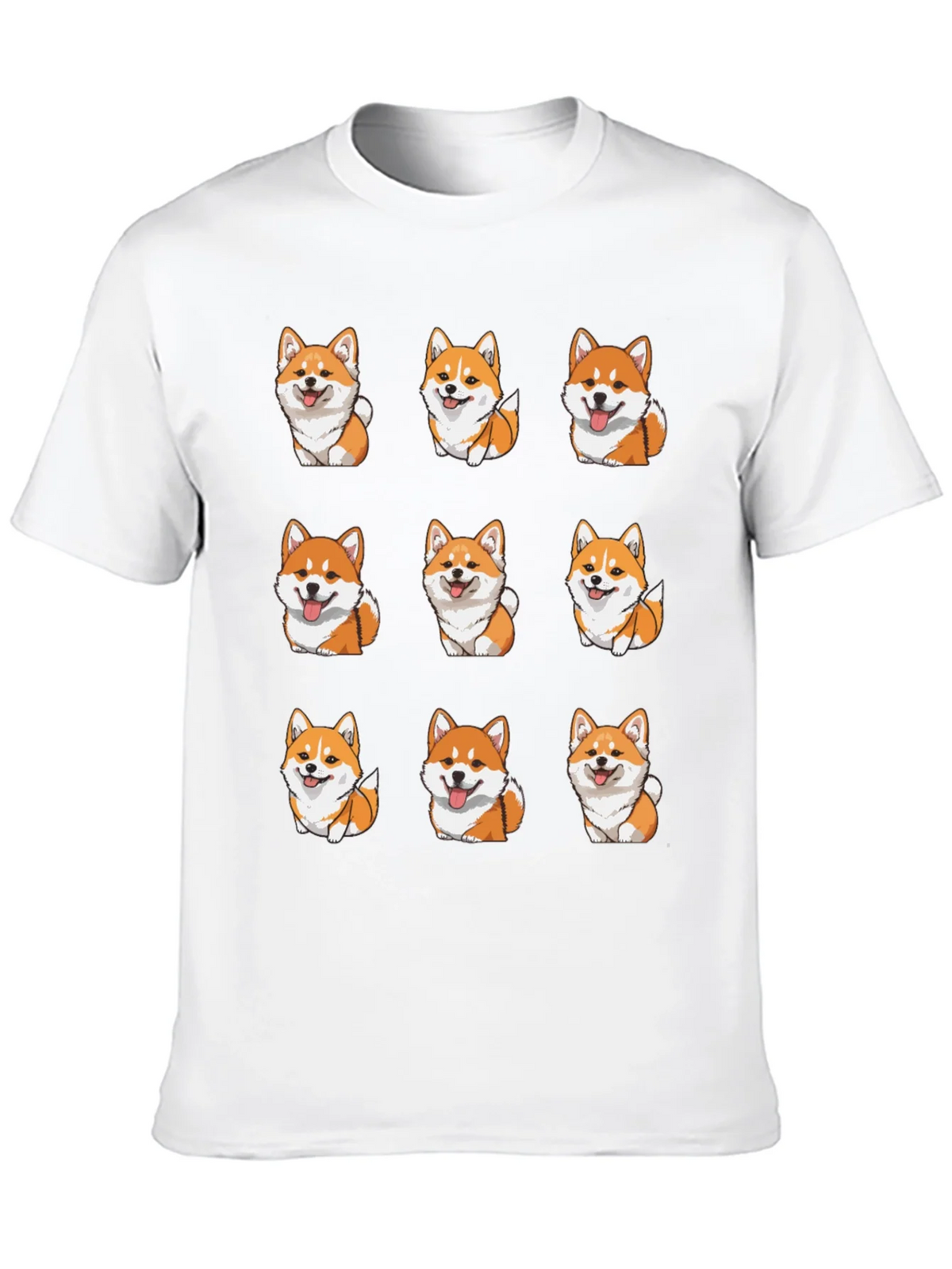 Corgi Dog Pattern Black T-Shirt product image 9