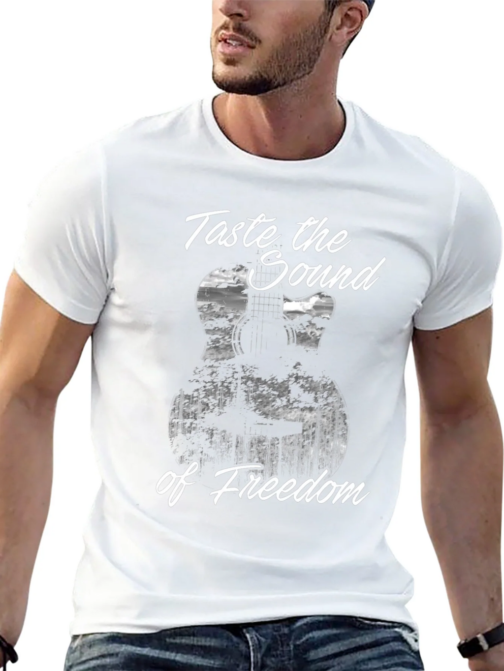 Taste the Sound of Freedom Guitar T-Shirt product image 12