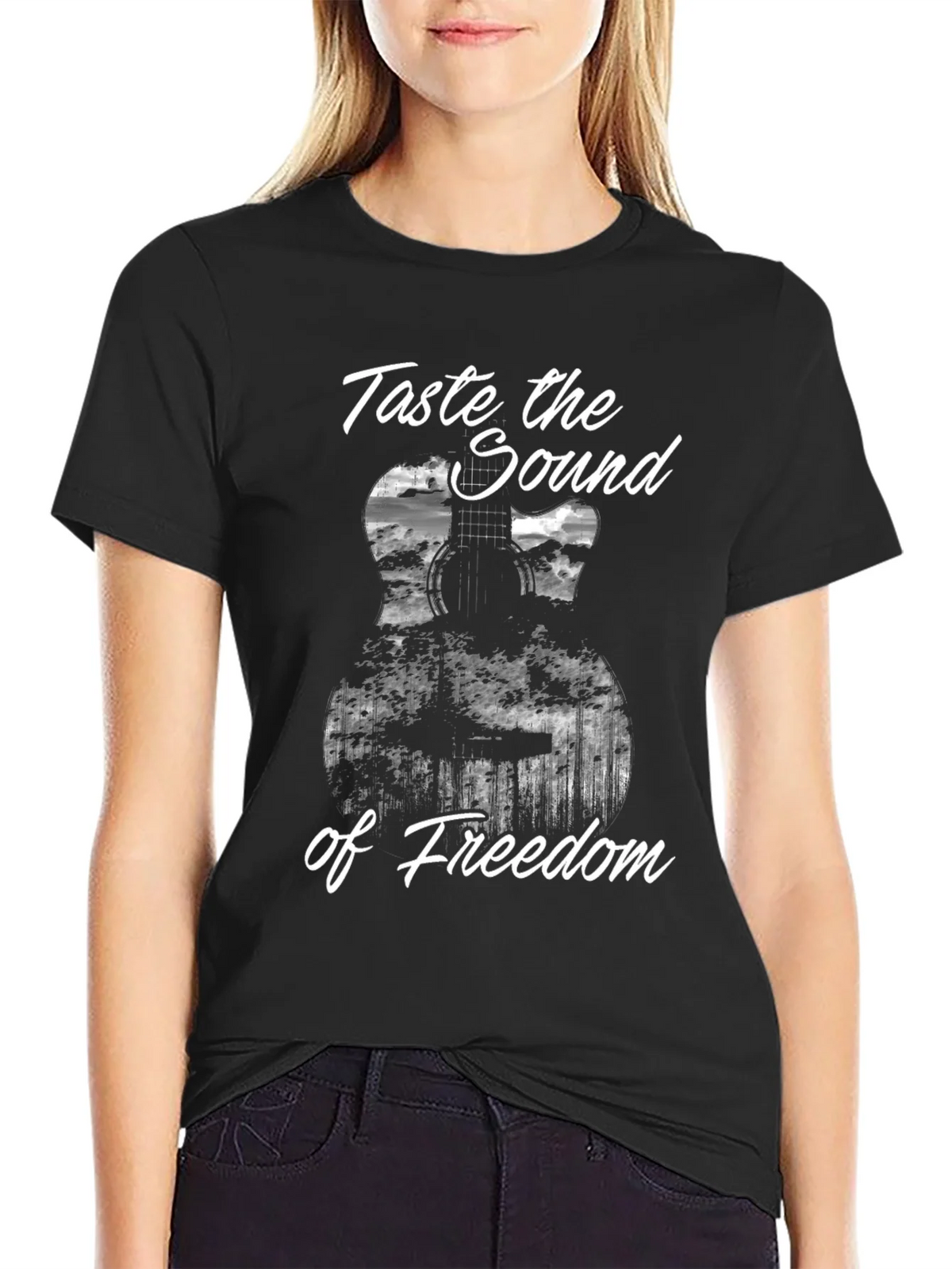 Taste the Sound of Freedom Guitar T-Shirt product image 2