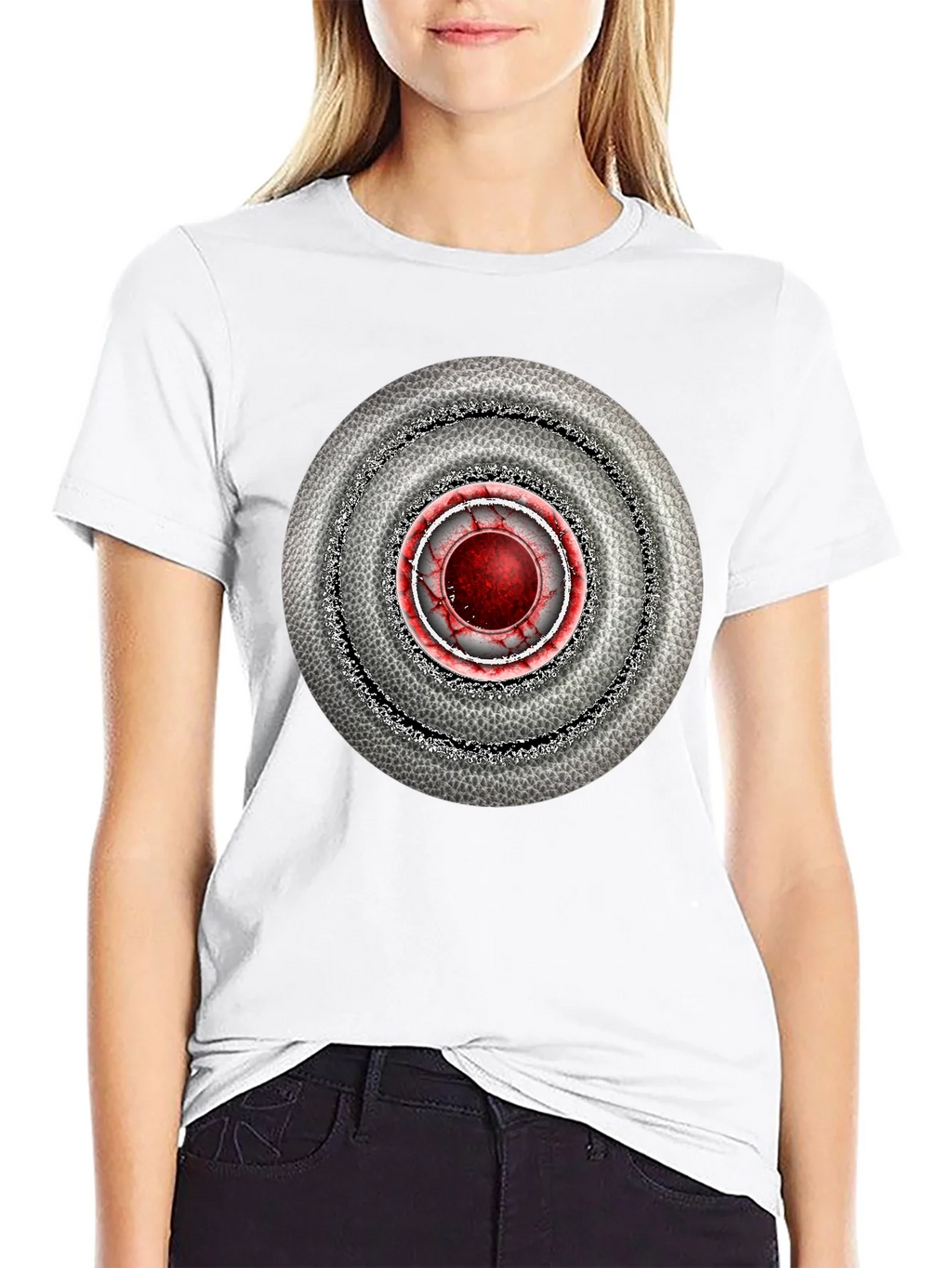 Abstract Target Graphic Mens Black T-Shirt product image 8
