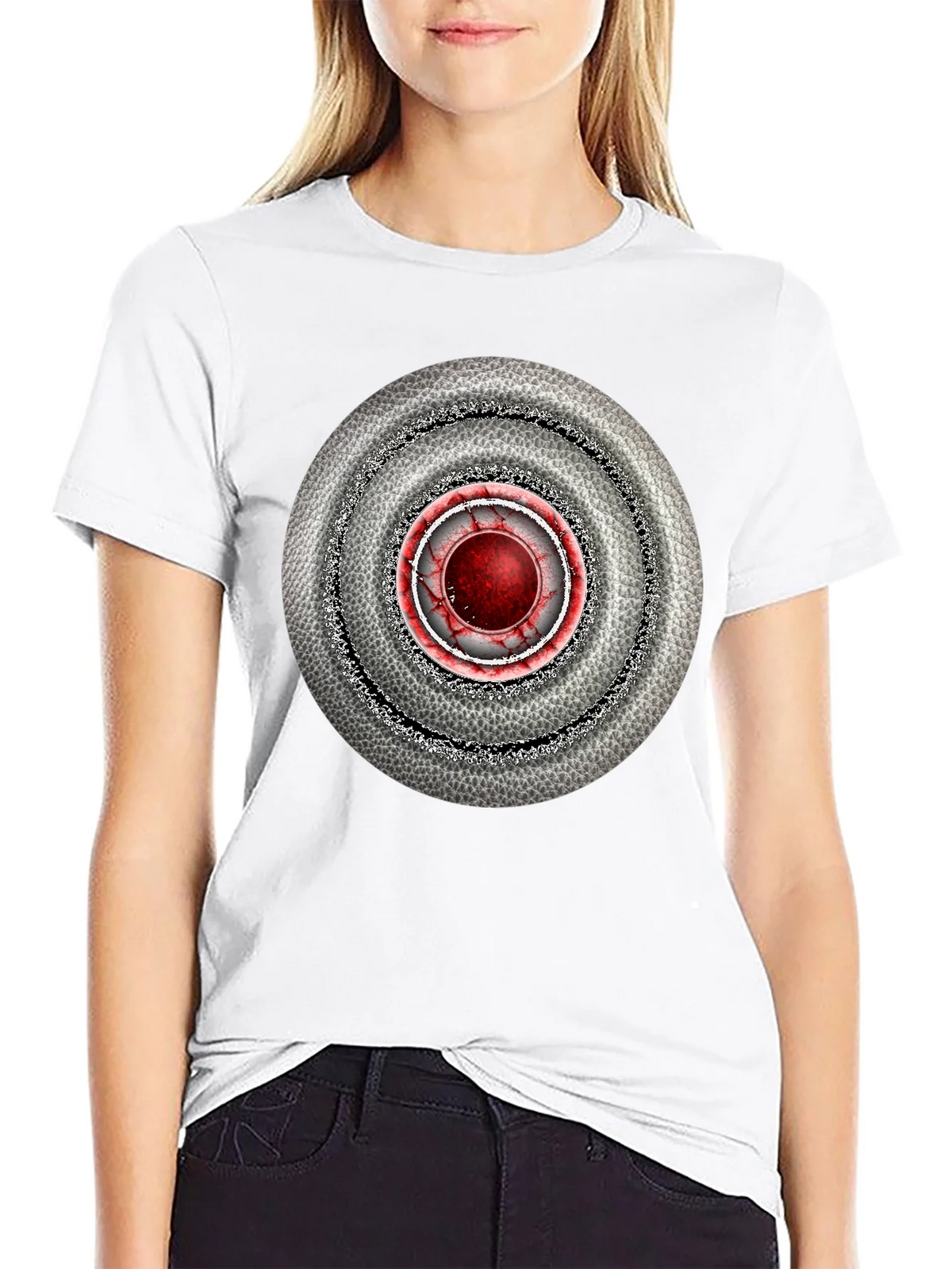 Abstract Target Graphic Mens Black T-Shirt product image 8