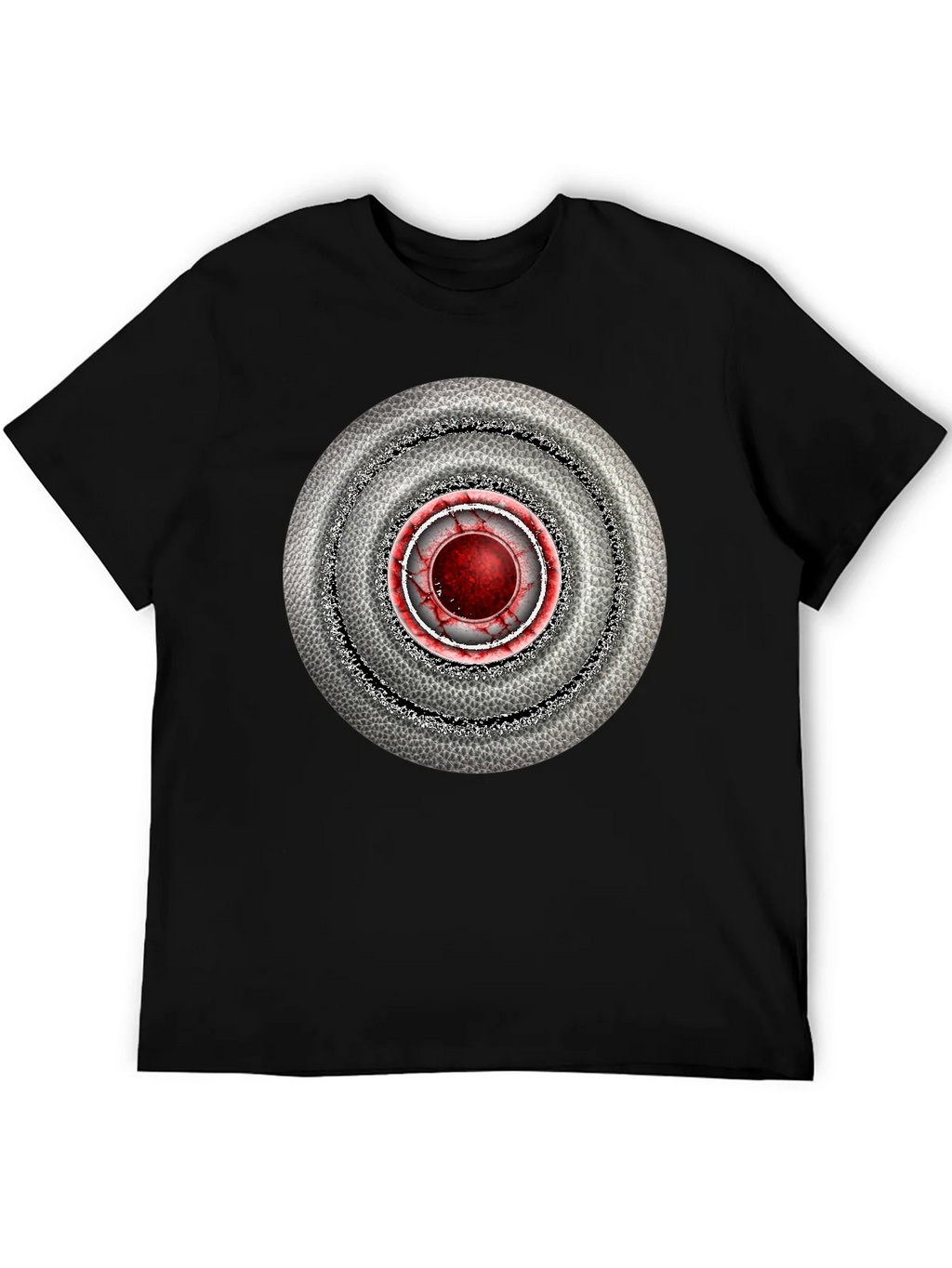 Abstract Target Graphic Mens Black T-Shirt product image 5