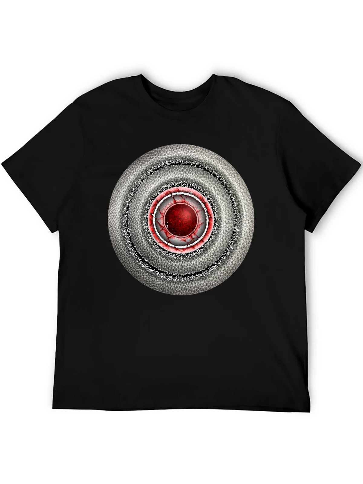 Abstract Target Graphic Mens Black T-Shirt product image 5