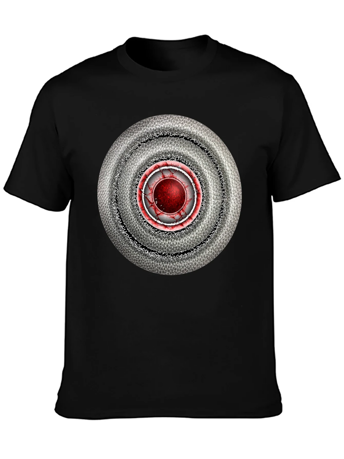 Abstract Target Graphic Mens Black T-Shirt product image 3