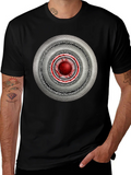 Abstract Target Graphic Mens Black T-Shirt product image 1