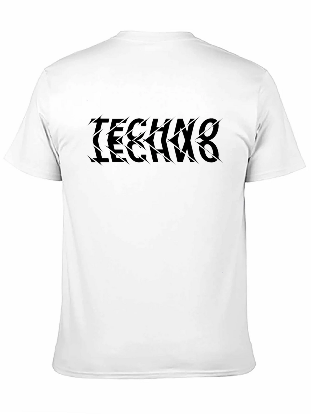 Techno Text Tee - Edgy Graphic Print T-Shirt product image 8